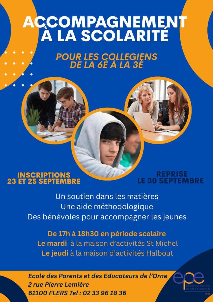 Accompagnement à la scolarité des collégiens